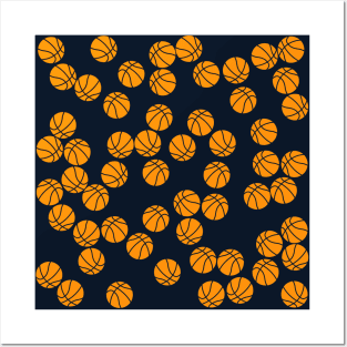 Cute Basketball Pattern Posters and Art